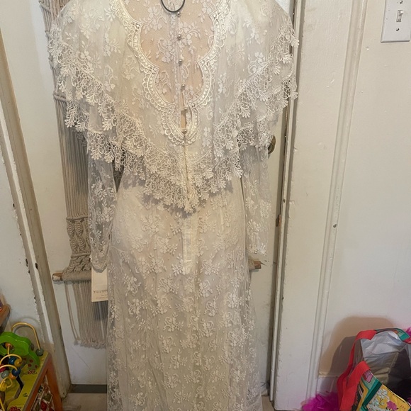NWT Vintage 1980’s Jessica McClintock Lace bridal Wedding Dress Sz 5/6 - Picture 11 of 12